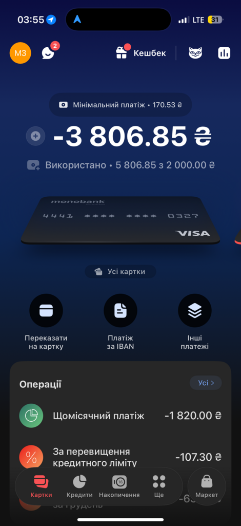 Закрить кредит моно банк