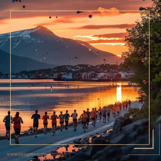 Midnight sun marathon in Tromso 