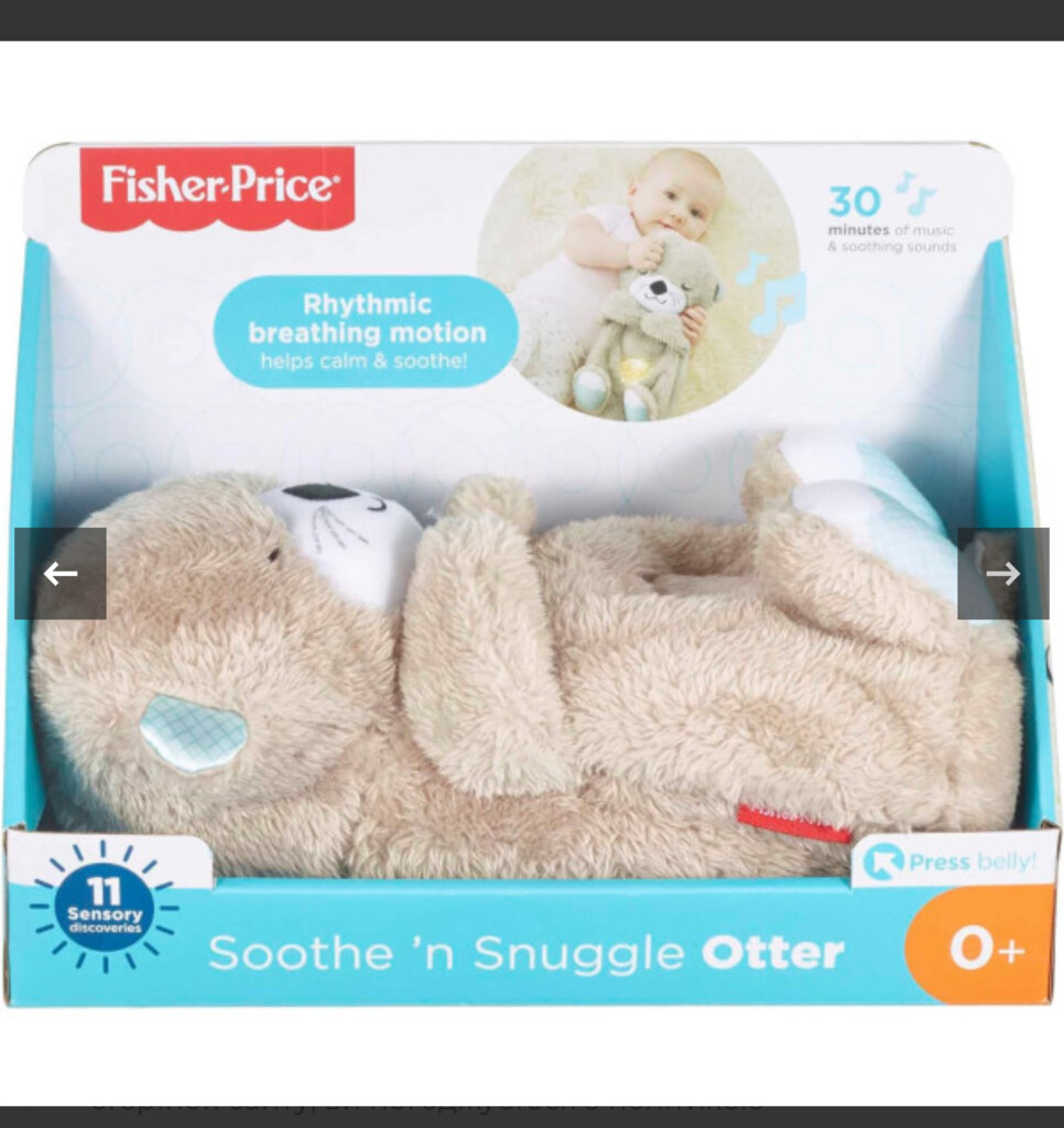 Музичне плюшеве Видреня Казкові сни Фішер Прайс Fisher-Price Soothe 'N Snuggle Otter Plush (FXC66) 
